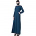 Casual abaya with Contrast buttons- Dark Teal Casual abaya with Contrast buttons- Dark Teal